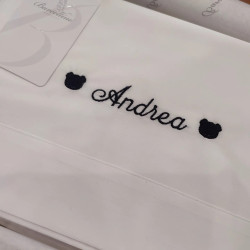 SET LENZUOLA 3 PZ. - CON RICAMO PERSONALIZZABILE